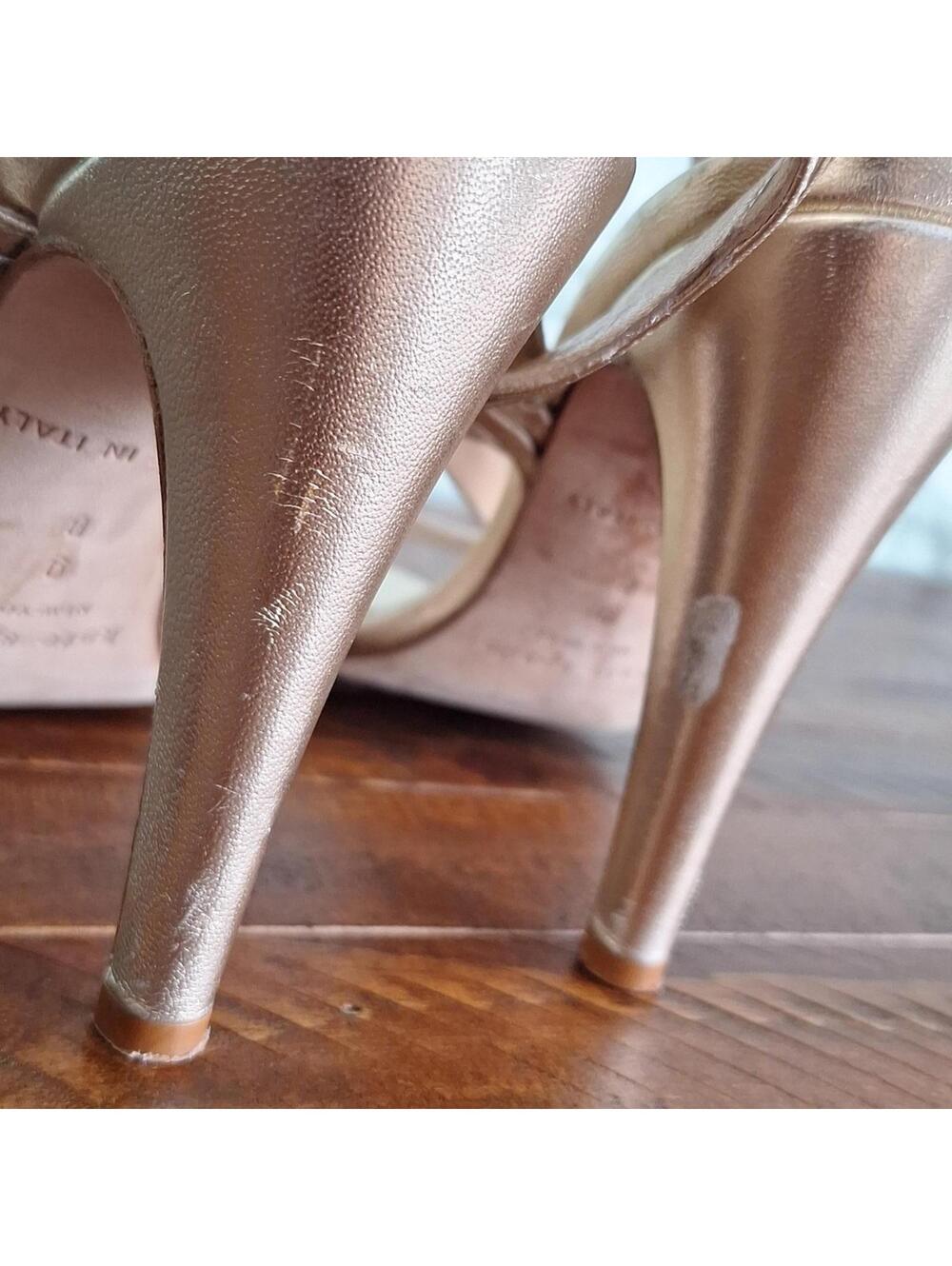 Kate Spade Shiny Nude Open Toe Heel Size 9 - Picture 6 of 9